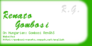 renato gombosi business card