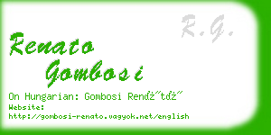 renato gombosi business card